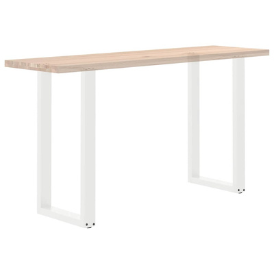 Nogi do stołu barowego w kształcie litery U 2 szt. Białe 50x(90-91) cm Stal