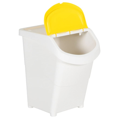 Kosze na śmieci układane w stos, 3 szt., białe, PP, 120 L