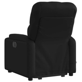 vidaXL Podnoszony fotel masujący, rozkładany, czarny, ekoskóra