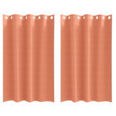 Firany blackout z kółkami 2 pcs terakota 175 x 140 cm Poliester