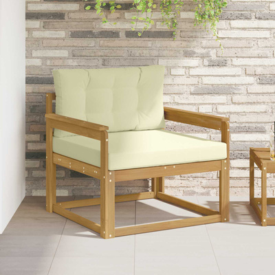 Środkowa sofa ogrodowa Poliester Biały