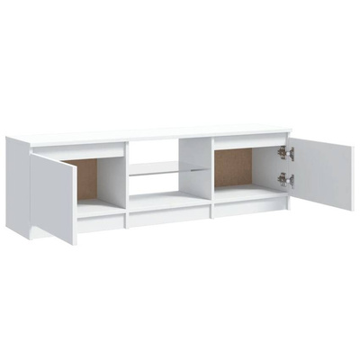 vidaXL Szafka pod TV z oświetleniem LED, biała, 120x30x35,5 cm