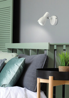 Lampa ścienna kinkiet 1X40W E14 biały mat PICARDO 91-44198