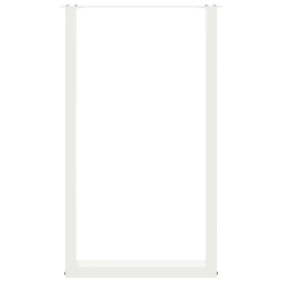 Nogi do stołu barowego w kształcie litery U 2 szt. Białe 60x(100-101) cm Stal