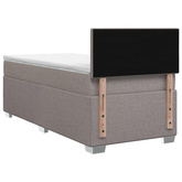 Łóżko Box Spring z materacem i LED Ciemnoszary 100 x 200 cm
