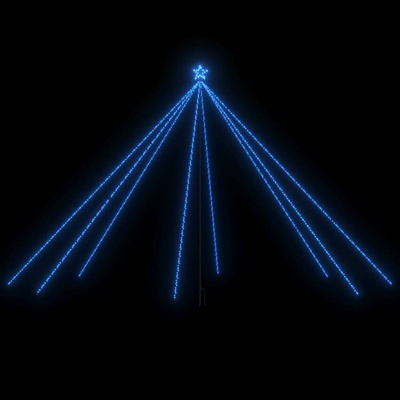 vidaXL Choinka z lampek, wewn./zewn., 800 niebieskich diod LED, 5 m