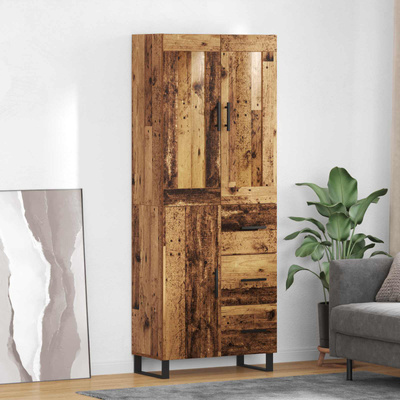 Highboard 2 szt. Stare drewno 69,5 x 34 x 180 cm