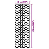 vidaXL Dywan zewnętrzny, szary, 80x250 cm, PP