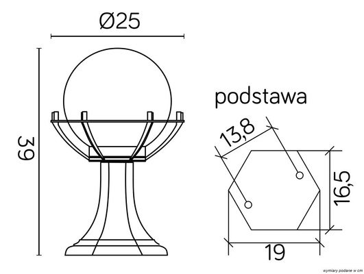 Lampa ogrodowa stojąca K 4011/1/KPO