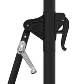 Parasol ogrodowy z LED, ścienny, 300 cm, czarny