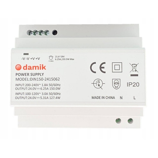 Zasilacz LED na szynę DIN DAMIK DIN150 24V 6.25A 150W
