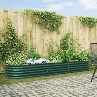 Podniesiony grządka Zielony 320 x 80 x 44 cm Stal