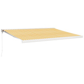 Zwijana markiza, żółto-biała, 4x3 m, tkanina i aluminium