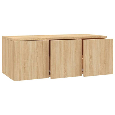 vidaXL Szafka pod TV, dąb sonoma, 80x34x30 cm, materiał drewnopochodny
