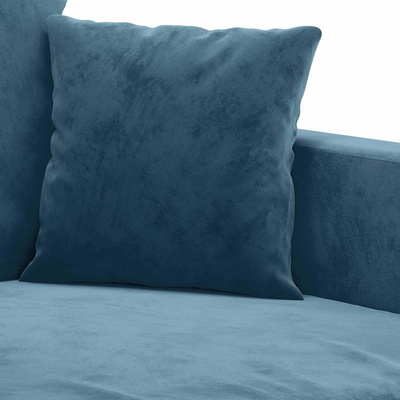 Fotel, niebieski, 60 cm, obity aksamitem