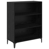 Highboard Czarny Dąb 69,5 x 34 x 180 cm Drewno inżynieryjne