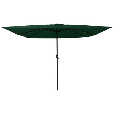 Parasolka ogrodowa Zielony 295 x 295 x 245 cm Poliester i Stal