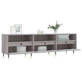 vidaXL Szafka pod TV, szary dąb sonoma, 150x30x44,5 cm wariant 5