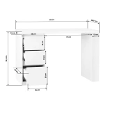 Biurko kosmetyczne 332 białe 154327 ActiveSHOP