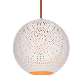 Lampa sufitowa wisząca 60W E27 ażurowy biały BENE 31-70586