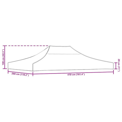 vidaXL Dach do namiotu imprezowego, 4 x 3 m, taupe, 270 g/m²
