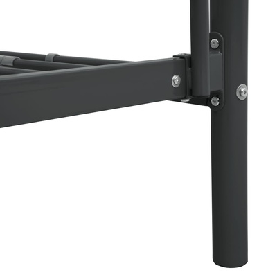 Rama łóżka piętrowego, czarna, metalowa, 140x200 cm/90x200 cm