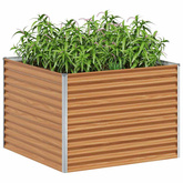 Podniesiona rabata ogrodowa 98 x 100 x 68 cm Stal Galwanizowana