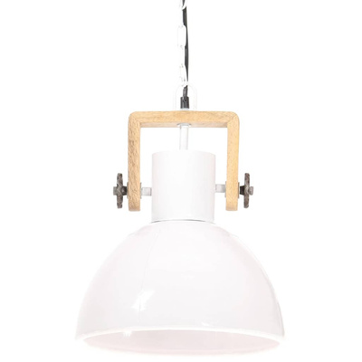 Industrialna lampa wisząca, 25 W, biała, okrągła, 30 cm, E27