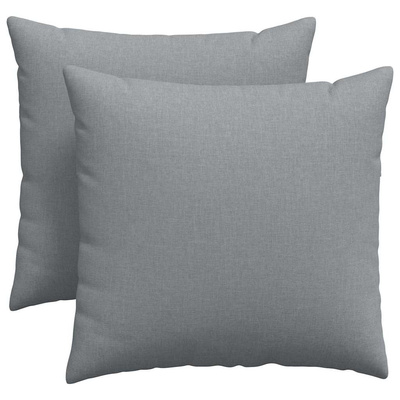 Poduszki na sofę 2 pcs Jasnoszary 45 x 45 cm tkanina