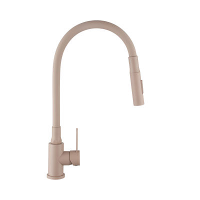 Bateria zlew. dalis z elastyczną 2f wylewką, beżowy BZ-64-003-L Invena