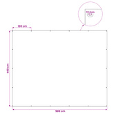 Plandeka z oczkami Szary antracytowy 4 x 5 m 260 gsm PE