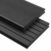 Deska Tarasowa 6 pcs Czarny Kompozyt drewniano-plastikowy