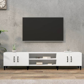 vidaXL Szafka pod TV, biała, 180x31,5x40 cm, materiał drewnopochodny