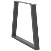 Nogi do stołu jadalnego w kształcie litery V 2 szt. Antracyt 80x(72-73,3) cm Stal
