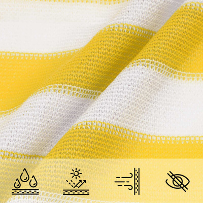 Żagiel przeciwsłoneczny Żółty i Biały 6 x 6 m HDPE