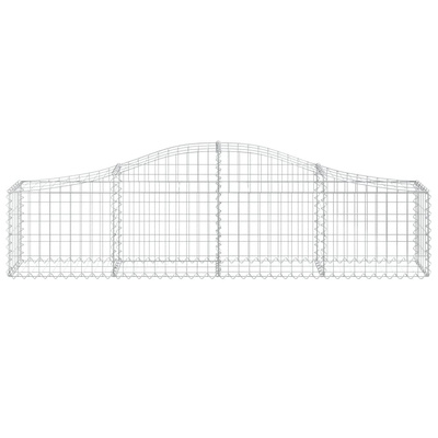 Kosze gabionowe, 18 szt, 200x30x40/60 cm, galwanizowane żelazo