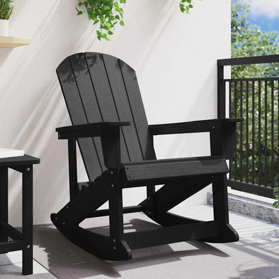 Fotel bujany Adirondack Czarny HDPE