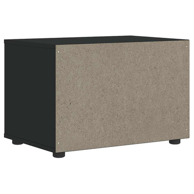 Szafka pod TV "VISNES" Czarna 60x40x38 cm Drewno klejone