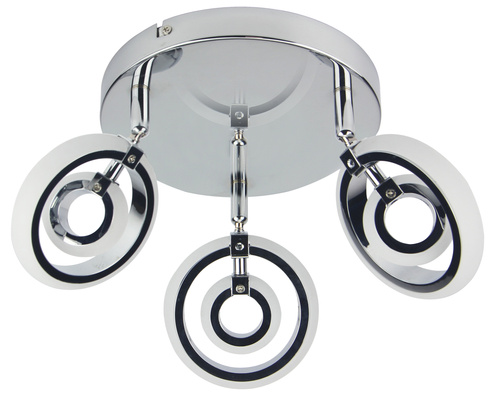 Lampa sufitowa Celt spot regulowana 3-punktowa do salonu LED metalowa