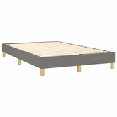 vidaXL Łóżko kontynentalne z materacem, ciemnoszara tkanina 120x200 cm wariant 14