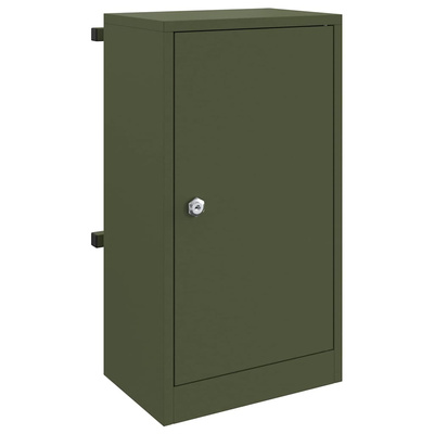 skrzynka na listy z drzwiami oliwkowy 30 x 20 x 55 cm Stal