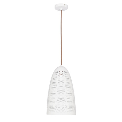 Lampa sufitowa wisząca 1X60W E27 ażurowy biały BENE 31-70593