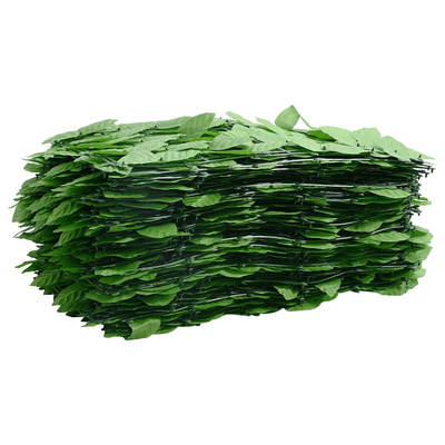 Parawan balkonowy, zielone liście, 300x75 cm