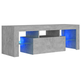Szafka pod TV z oświetleniem LED, szarość betonu, 120x35x40 cm vidaXL