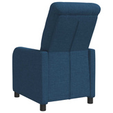 Fotel recliner niebieski tkanina