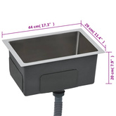 Ręcznie robiony zlew kuchenny, stal nierdzewna