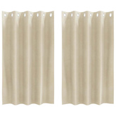 Zasłony zaciemniające 2 pcs Kremowy 140 x 140 cm Aksamit