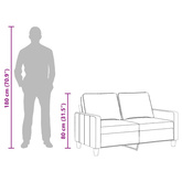 2-osobowa sofa, kremowa, 120 cm, tapicerowana tkaniną