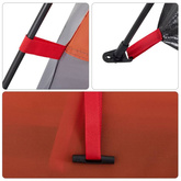 vidaXL Namiot rodzinny, kabinowy, 4-os., szaro-pomarańczowy