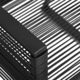 7-cz. zestaw mebli ogrodowych, rattan PVC, czarny